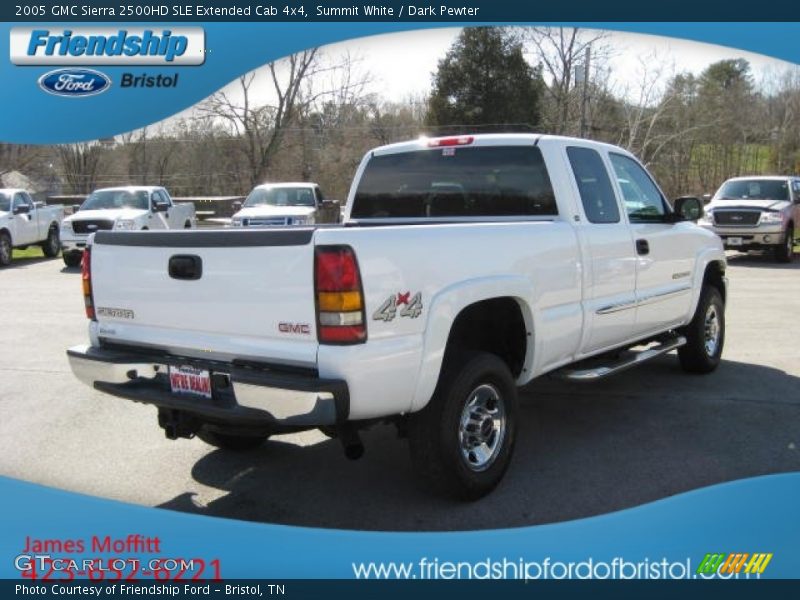 Summit White / Dark Pewter 2005 GMC Sierra 2500HD SLE Extended Cab 4x4