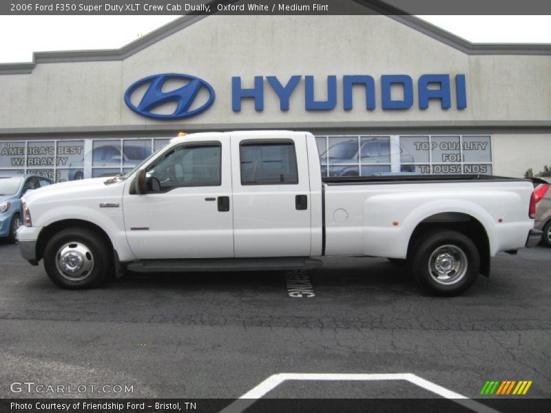 Oxford White / Medium Flint 2006 Ford F350 Super Duty XLT Crew Cab Dually