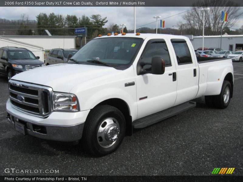 Oxford White / Medium Flint 2006 Ford F350 Super Duty XLT Crew Cab Dually