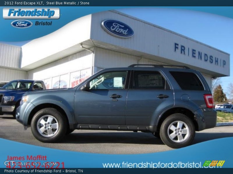 Steel Blue Metallic / Stone 2012 Ford Escape XLT