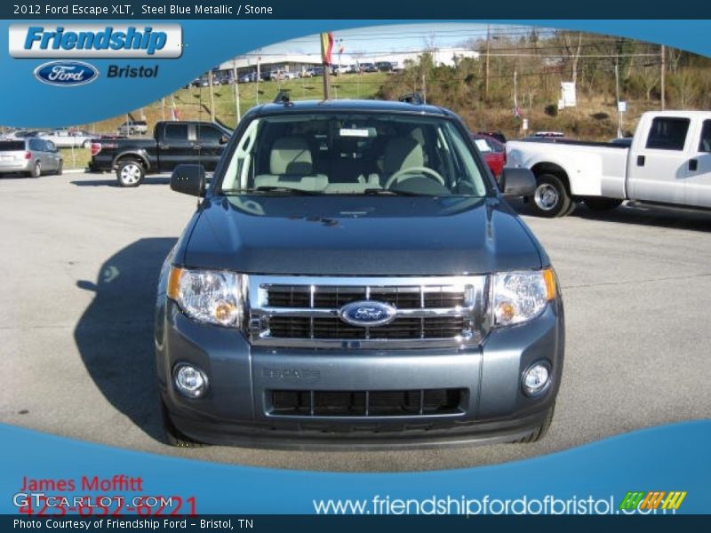 Steel Blue Metallic / Stone 2012 Ford Escape XLT