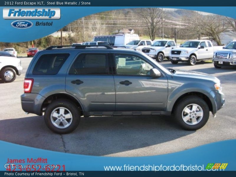 Steel Blue Metallic / Stone 2012 Ford Escape XLT