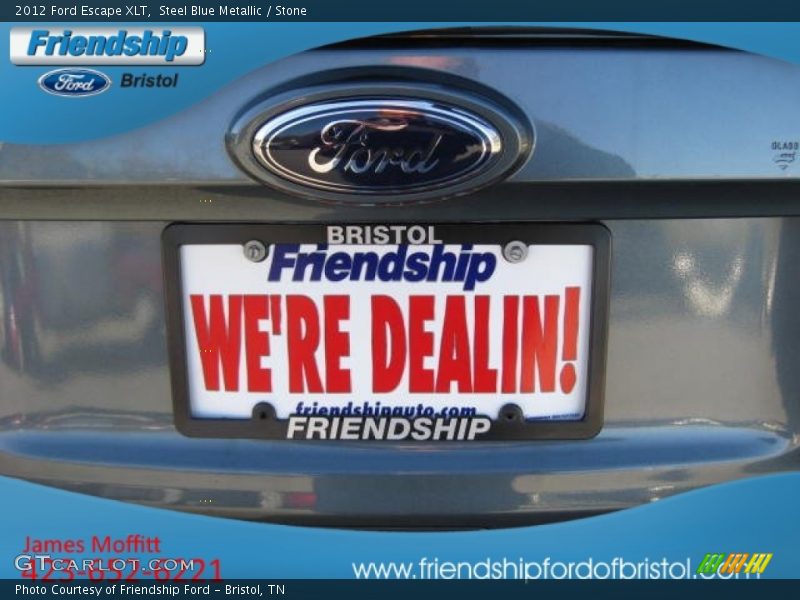Steel Blue Metallic / Stone 2012 Ford Escape XLT