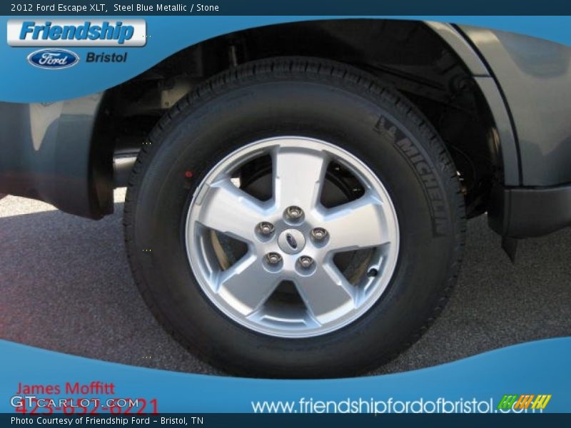 Steel Blue Metallic / Stone 2012 Ford Escape XLT