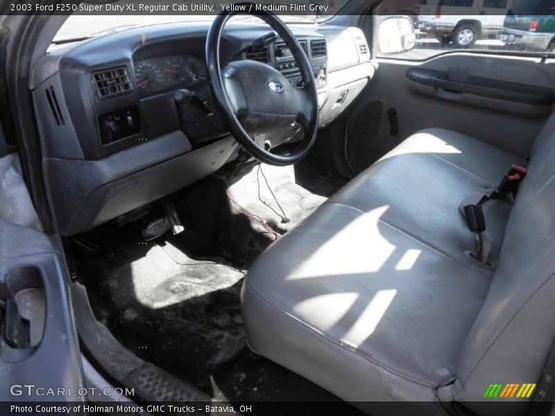 Yellow / Medium Flint Grey 2003 Ford F250 Super Duty XL Regular Cab Utility