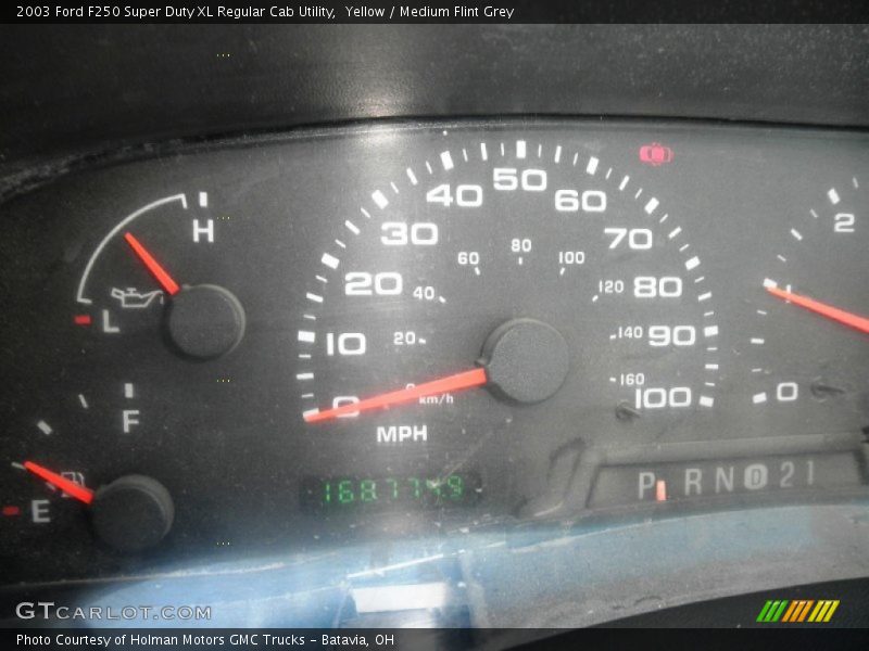 Yellow / Medium Flint Grey 2003 Ford F250 Super Duty XL Regular Cab Utility