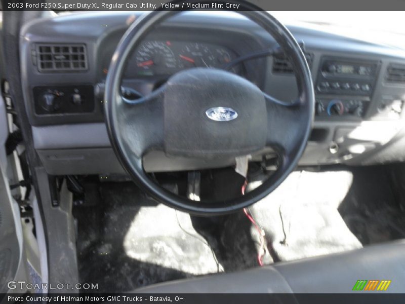 Yellow / Medium Flint Grey 2003 Ford F250 Super Duty XL Regular Cab Utility