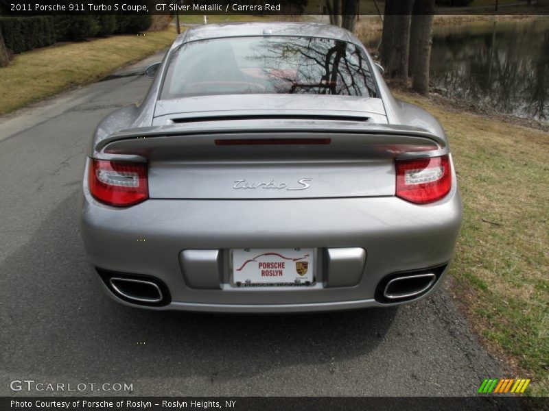 GT Silver Metallic / Carrera Red 2011 Porsche 911 Turbo S Coupe