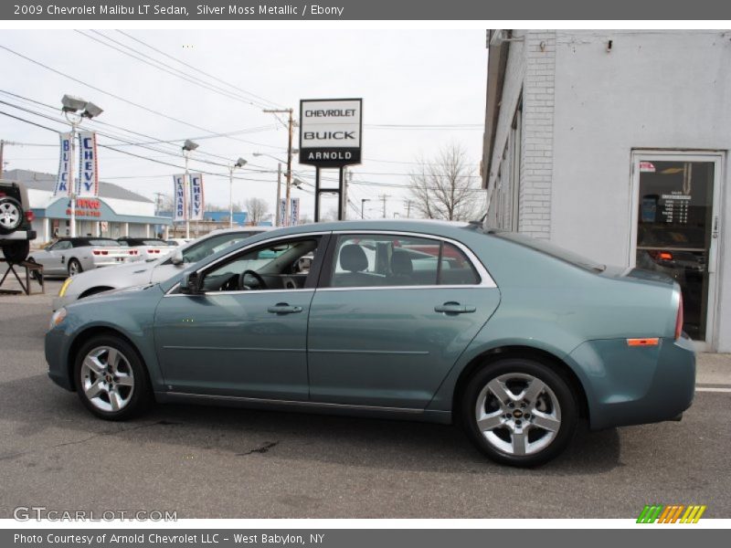 Silver Moss Metallic / Ebony 2009 Chevrolet Malibu LT Sedan