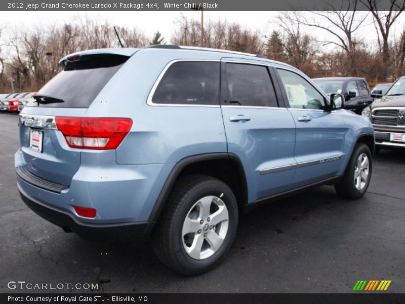 Winter Chill / Black 2012 Jeep Grand Cherokee Laredo X Package 4x4