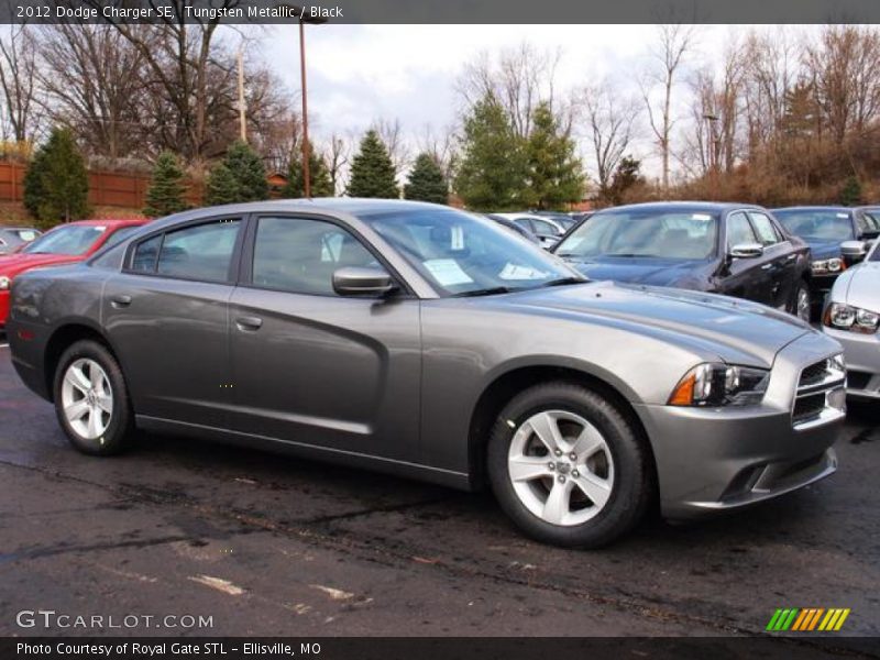 Tungsten Metallic / Black 2012 Dodge Charger SE
