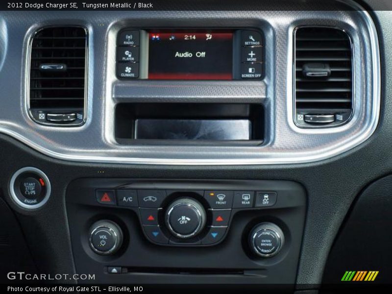 Tungsten Metallic / Black 2012 Dodge Charger SE