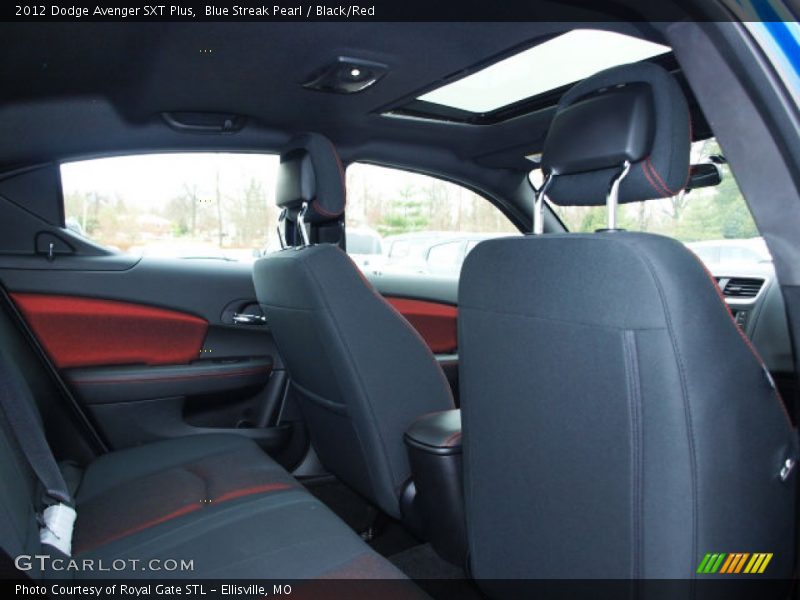 Blue Streak Pearl / Black/Red 2012 Dodge Avenger SXT Plus