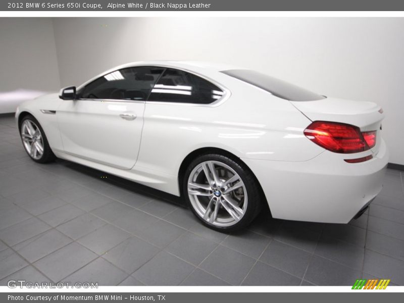 Alpine White / Black Nappa Leather 2012 BMW 6 Series 650i Coupe