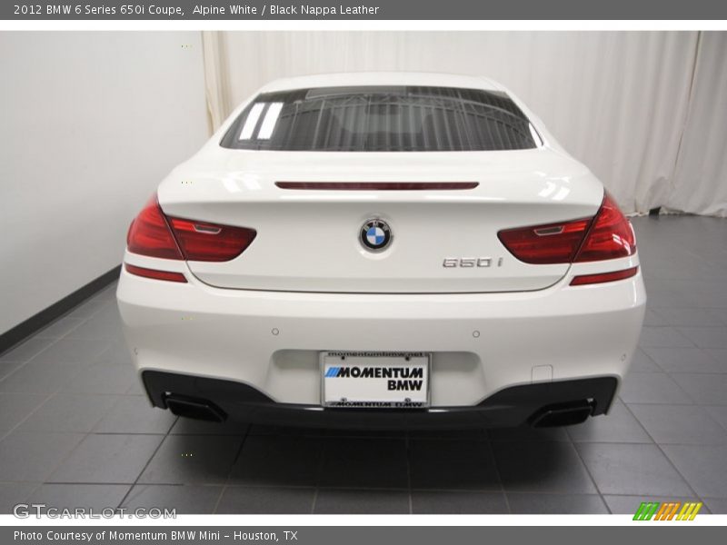 Alpine White / Black Nappa Leather 2012 BMW 6 Series 650i Coupe