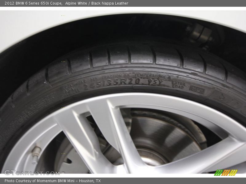 Alpine White / Black Nappa Leather 2012 BMW 6 Series 650i Coupe