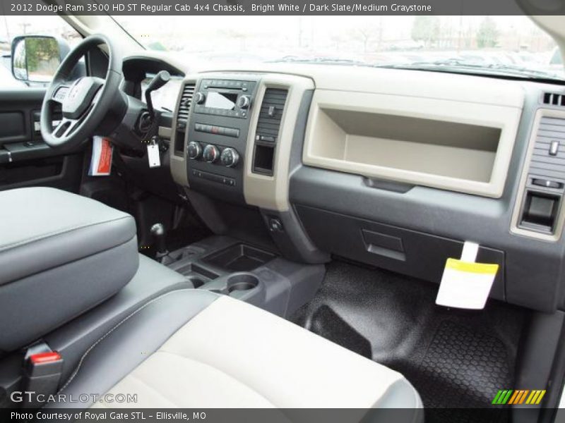 Bright White / Dark Slate/Medium Graystone 2012 Dodge Ram 3500 HD ST Regular Cab 4x4 Chassis