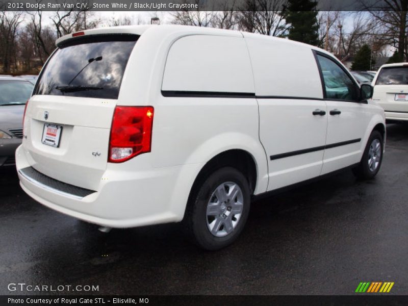 Stone White / Black/Light Graystone 2012 Dodge Ram Van C/V