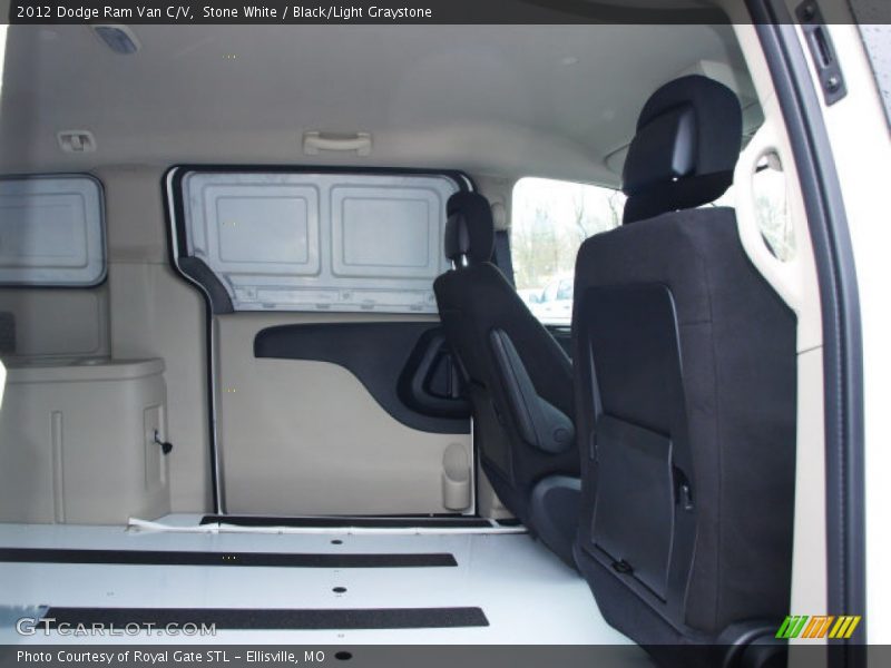 Stone White / Black/Light Graystone 2012 Dodge Ram Van C/V
