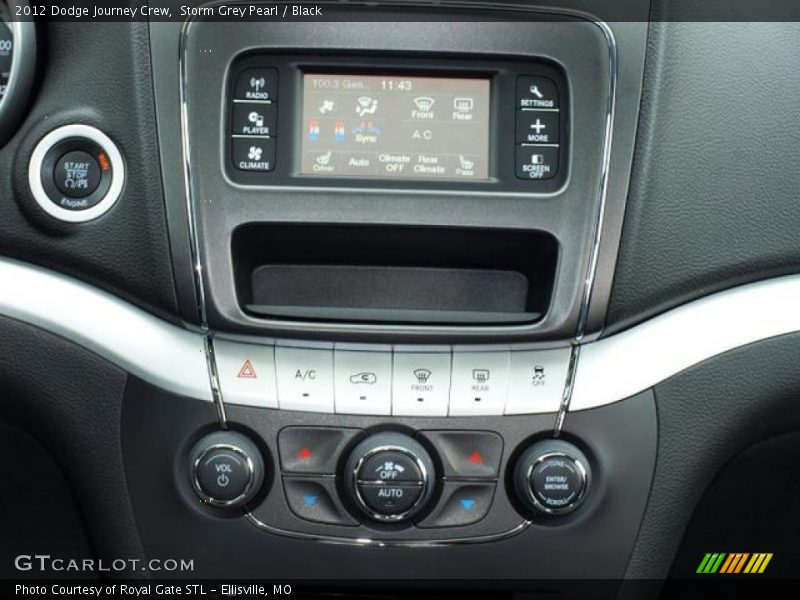 Storm Grey Pearl / Black 2012 Dodge Journey Crew