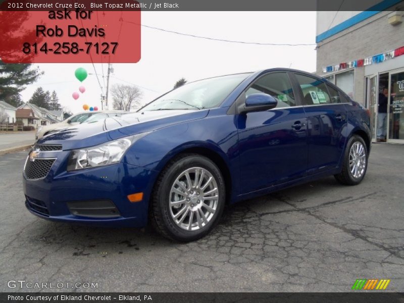 Blue Topaz Metallic / Jet Black 2012 Chevrolet Cruze Eco