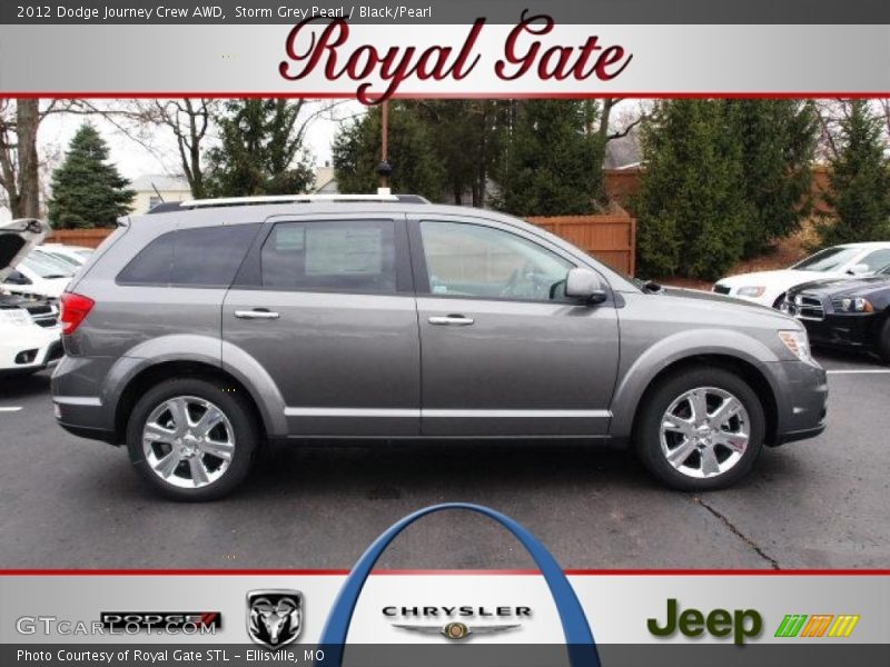 Storm Grey Pearl / Black/Pearl 2012 Dodge Journey Crew AWD