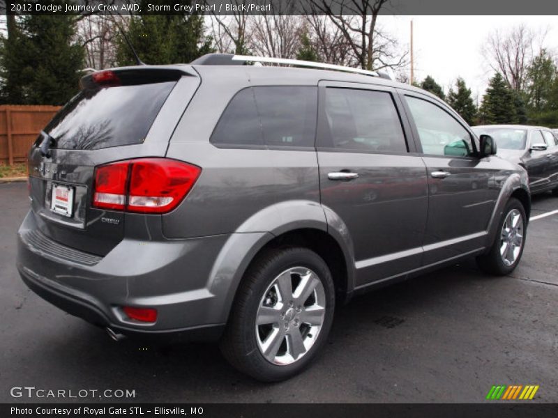 Storm Grey Pearl / Black/Pearl 2012 Dodge Journey Crew AWD