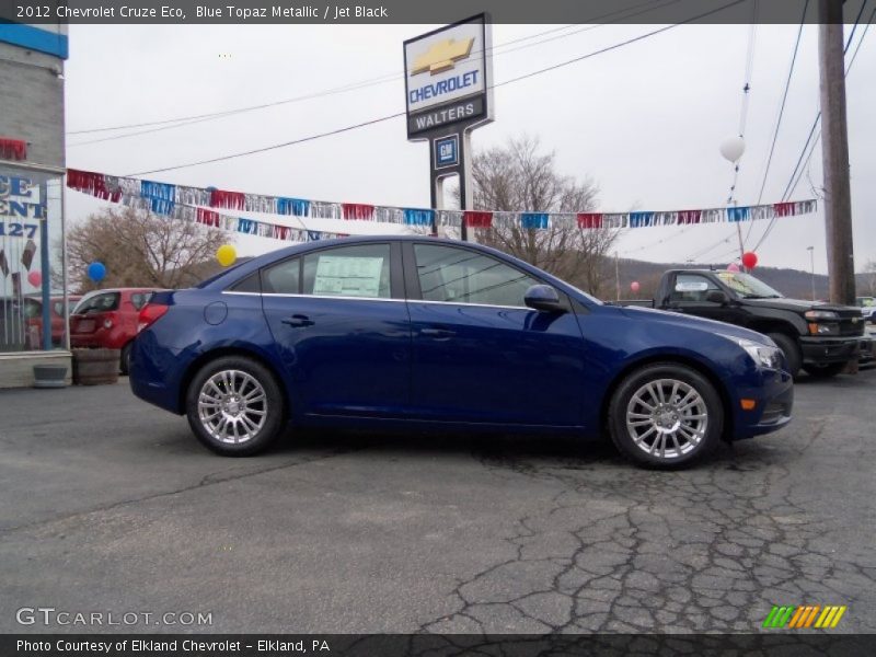 Blue Topaz Metallic / Jet Black 2012 Chevrolet Cruze Eco