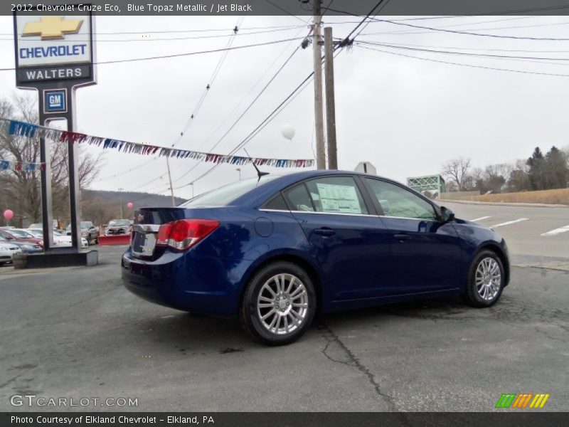 Blue Topaz Metallic / Jet Black 2012 Chevrolet Cruze Eco