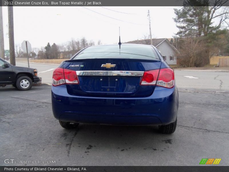 Blue Topaz Metallic / Jet Black 2012 Chevrolet Cruze Eco