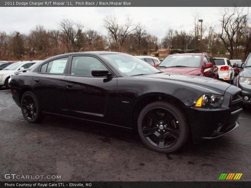 Pitch Black / Black/Mopar Blue 2011 Dodge Charger R/T Mopar '11