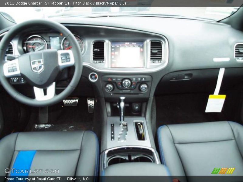 Pitch Black / Black/Mopar Blue 2011 Dodge Charger R/T Mopar '11