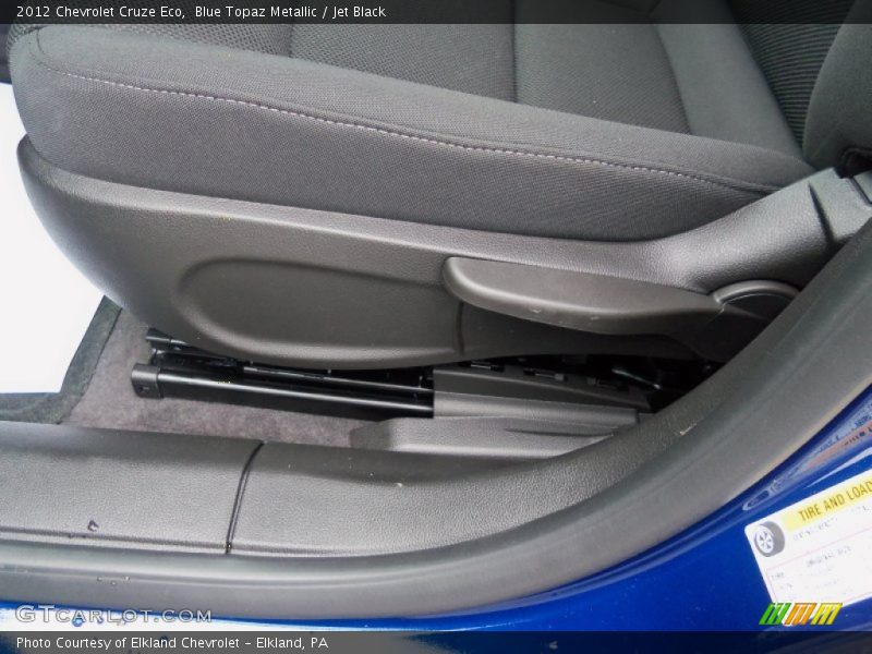 Blue Topaz Metallic / Jet Black 2012 Chevrolet Cruze Eco