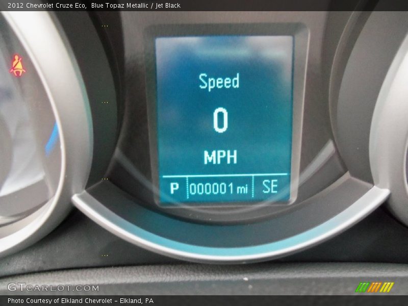 Blue Topaz Metallic / Jet Black 2012 Chevrolet Cruze Eco