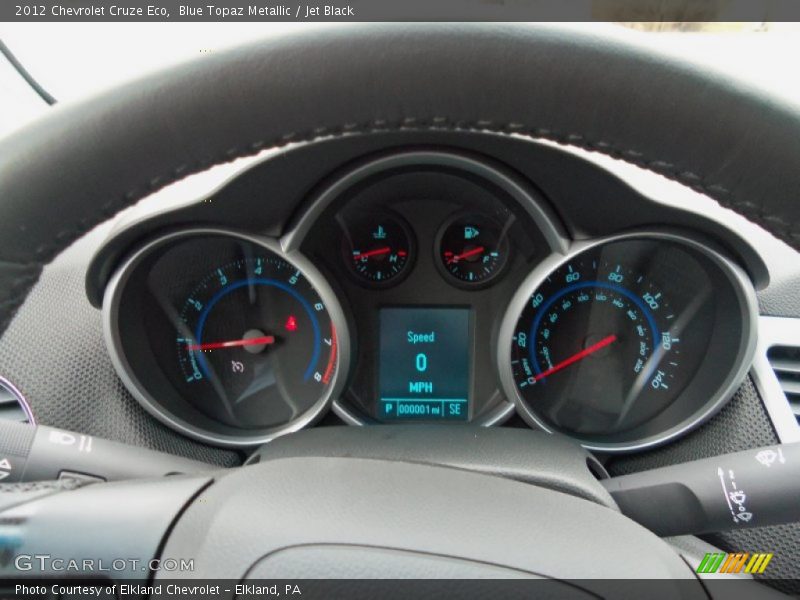 Blue Topaz Metallic / Jet Black 2012 Chevrolet Cruze Eco
