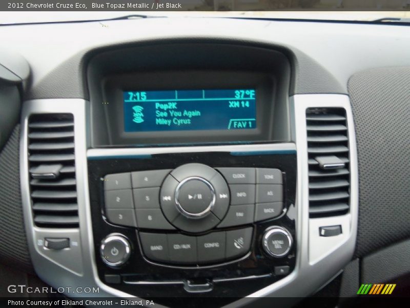 Blue Topaz Metallic / Jet Black 2012 Chevrolet Cruze Eco