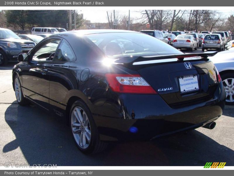 Nighthawk Black Pearl / Black 2008 Honda Civic Si Coupe