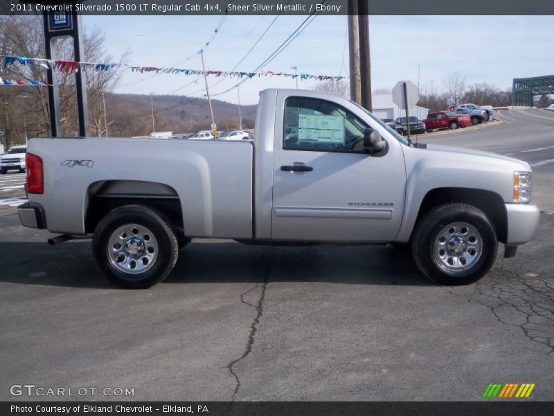 Sheer Silver Metallic / Ebony 2011 Chevrolet Silverado 1500 LT Regular Cab 4x4