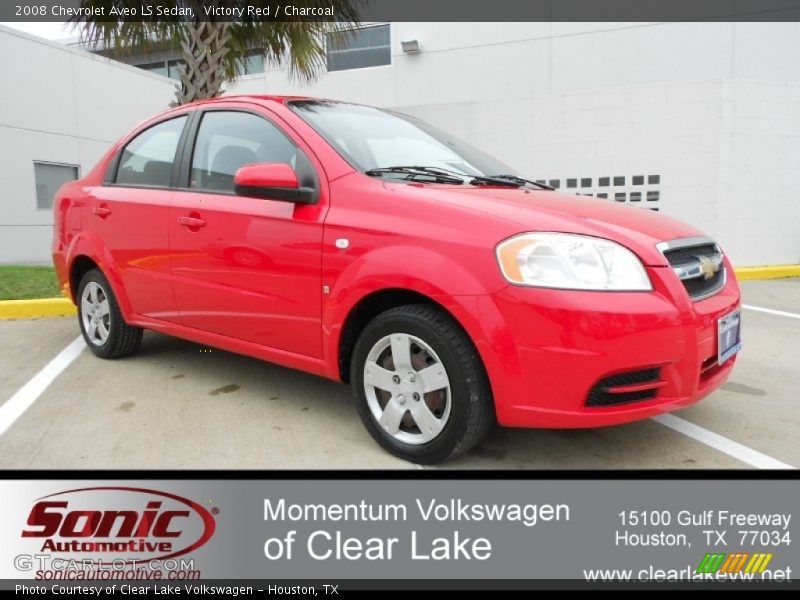 Victory Red / Charcoal 2008 Chevrolet Aveo LS Sedan