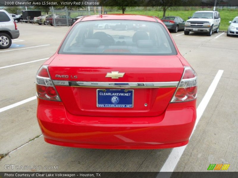 Victory Red / Charcoal 2008 Chevrolet Aveo LS Sedan