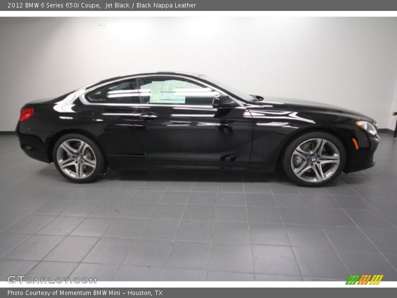 Jet Black / Black Nappa Leather 2012 BMW 6 Series 650i Coupe