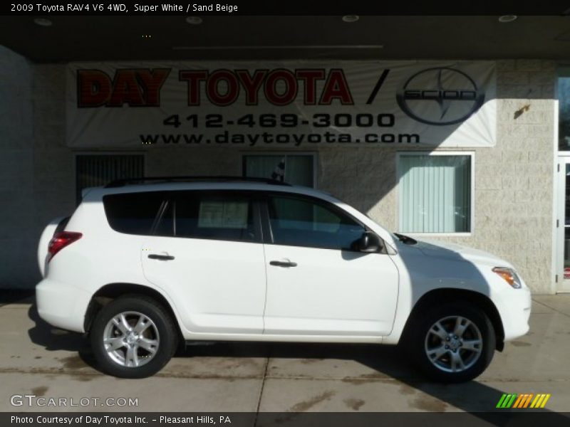 Super White / Sand Beige 2009 Toyota RAV4 V6 4WD