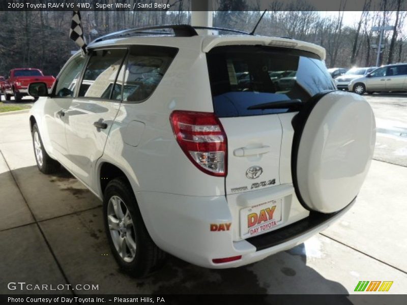 Super White / Sand Beige 2009 Toyota RAV4 V6 4WD