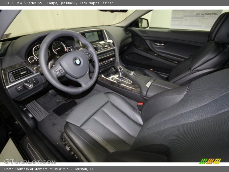 Jet Black / Black Nappa Leather 2012 BMW 6 Series 650i Coupe