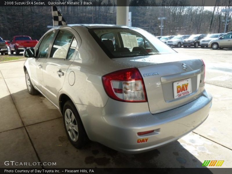 Quicksilver Metallic / Black 2008 Suzuki SX4 Sedan