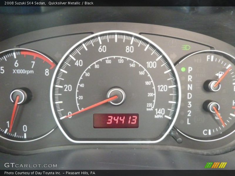 Quicksilver Metallic / Black 2008 Suzuki SX4 Sedan