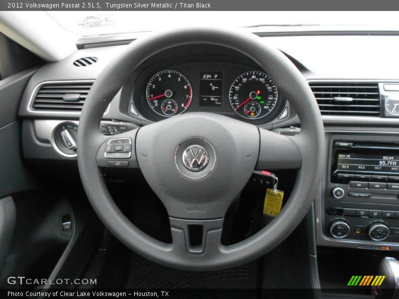 Tungsten Silver Metallic / Titan Black 2012 Volkswagen Passat 2.5L S