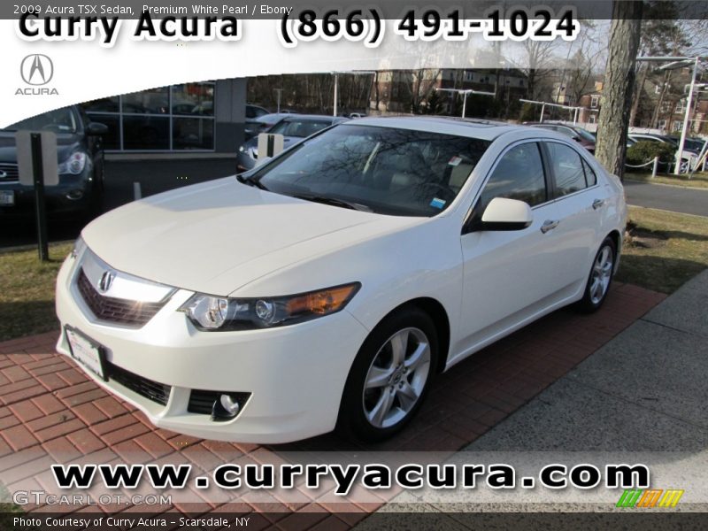 Premium White Pearl / Ebony 2009 Acura TSX Sedan