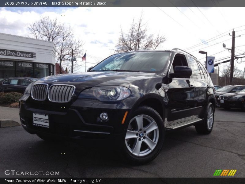 Black Sapphire Metallic / Black 2009 BMW X5 xDrive48i