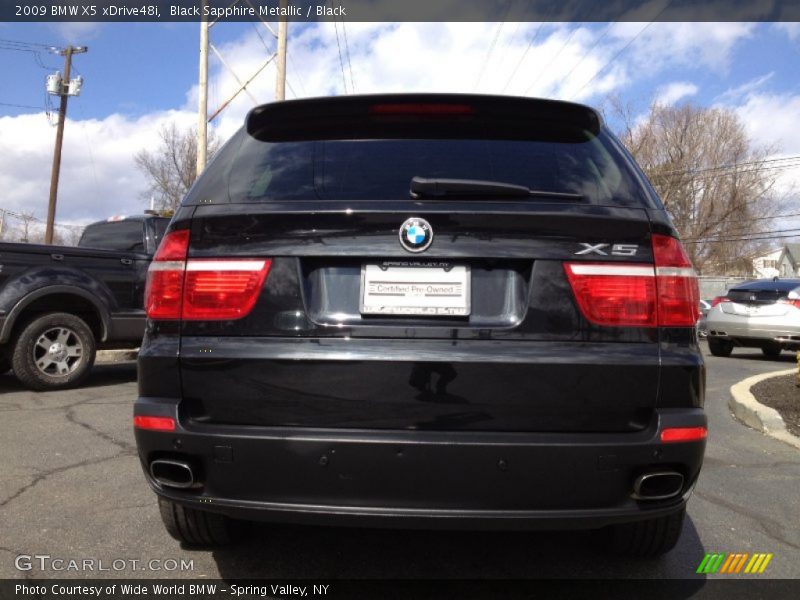 Black Sapphire Metallic / Black 2009 BMW X5 xDrive48i